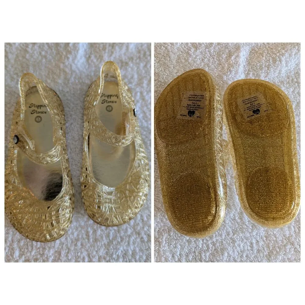 Bundle of 5 Girls Shoes Size 5 Sneakers Sandals Jelly Flats Mixed